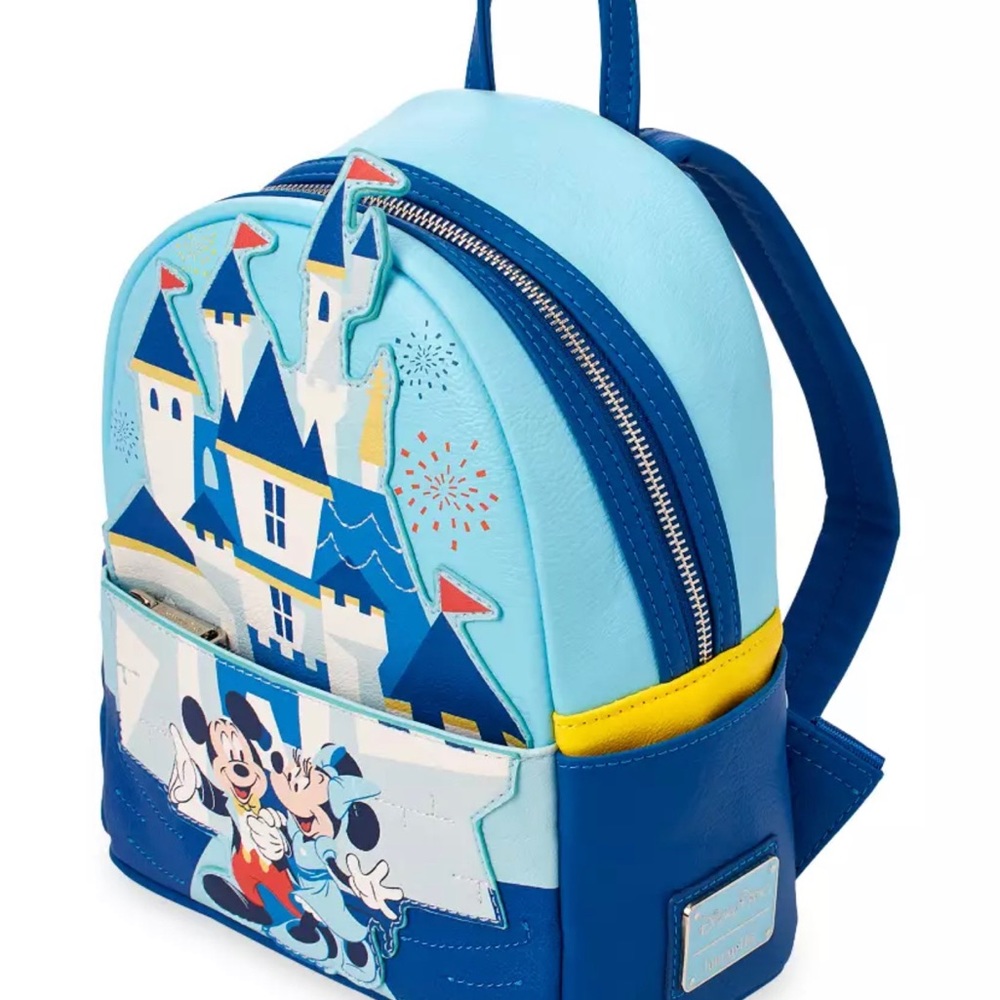 Mickey and Minnie Mouse Mini Backpack by Loungefly – Disneyland 65th Anniversary - Picture 8 of 10